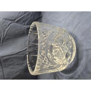 Vintage Crystal Clear Industries Essex Bowl Hand Cut Vase 24% Lead Hungary 6x4.5